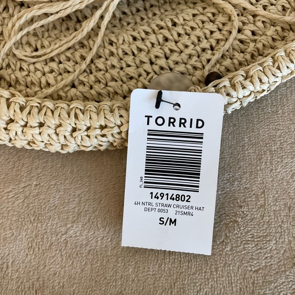 Torrid Natural Straw Cruiser Hat - Size S/M - Picture 5 of 6
